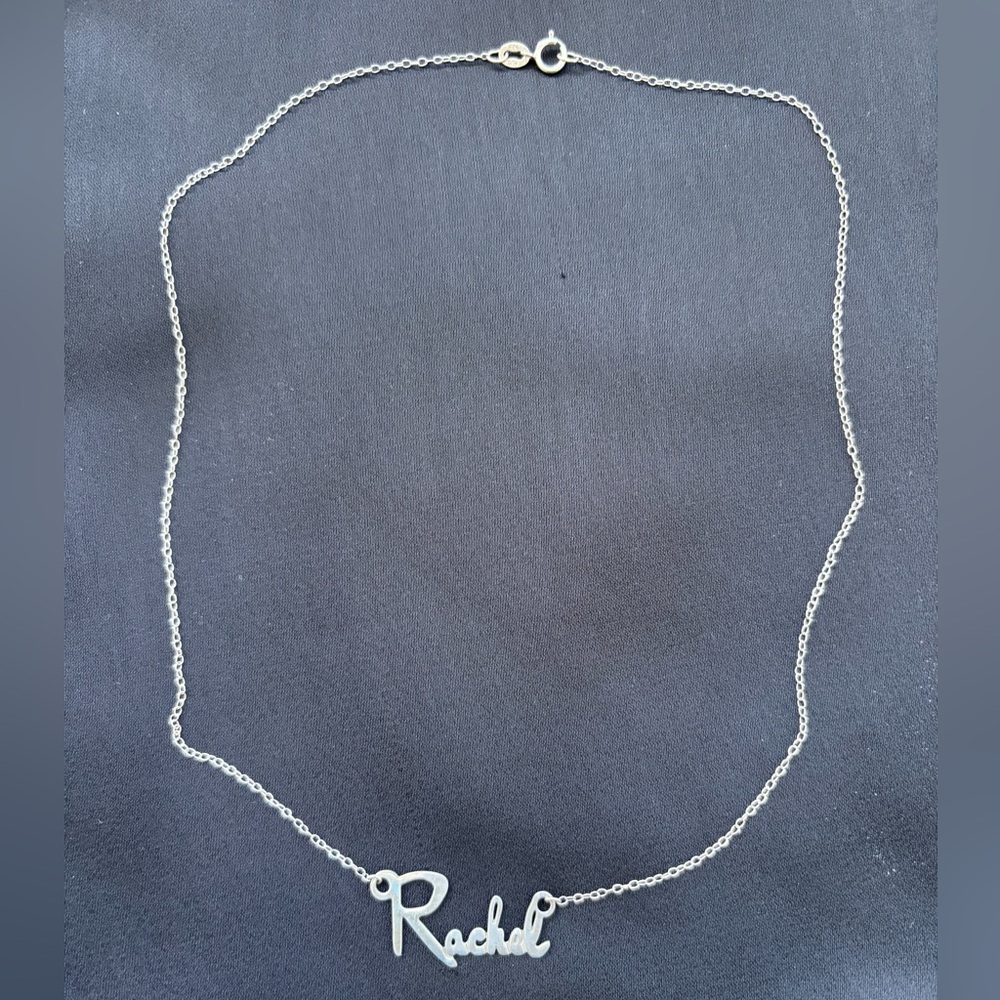 Sterling Silver Rachel Name Necklace